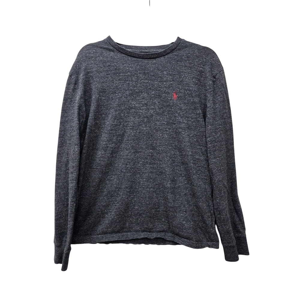 Polo Ralph Lauren‎ Mens Medium Classic Long Sleeve T-Shirt Gray Heather Cotton